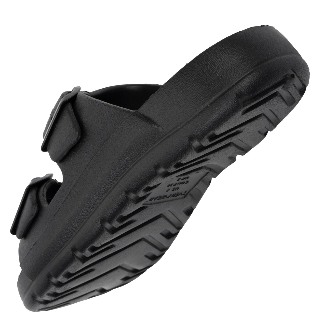 Mules chancletas Mujer ajustable Negro