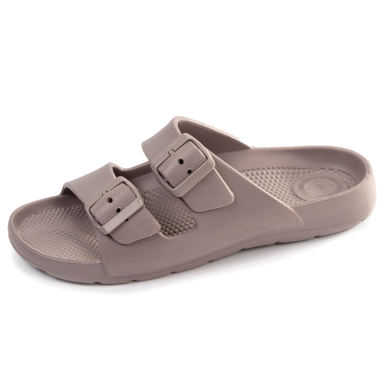 Mules chancletas Mujer ajustable Topo