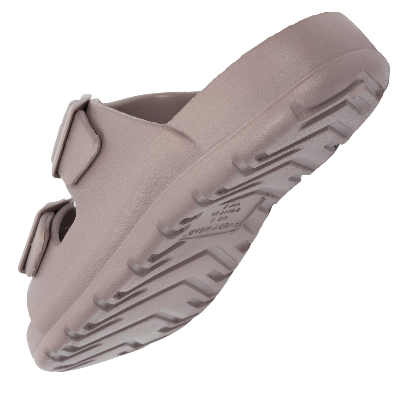 Mules chancletas Mujer ajustable Topo