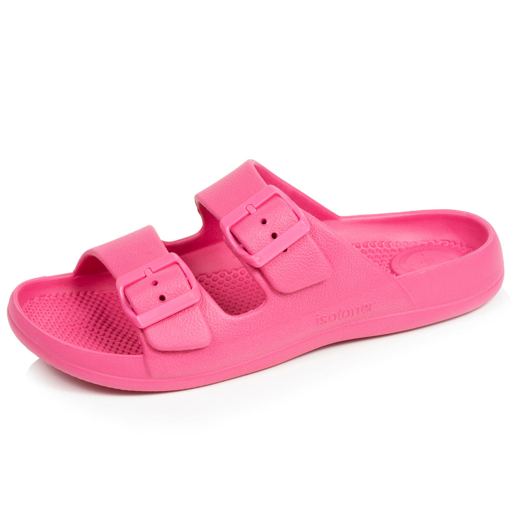Mules chancletas Mujer ajustable Rosa - Isotoner
