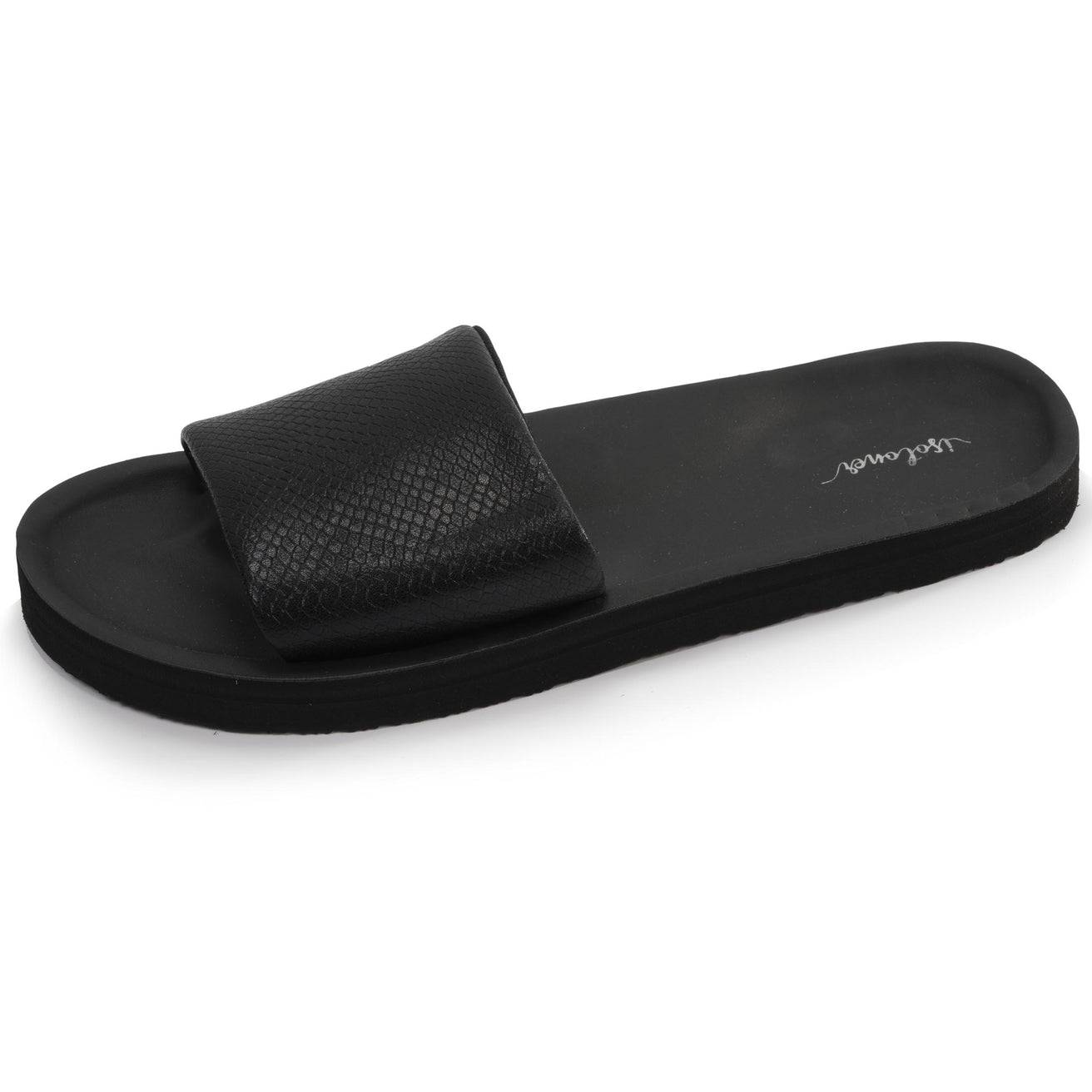 Mules chancletas Mujer moldeadas Negro