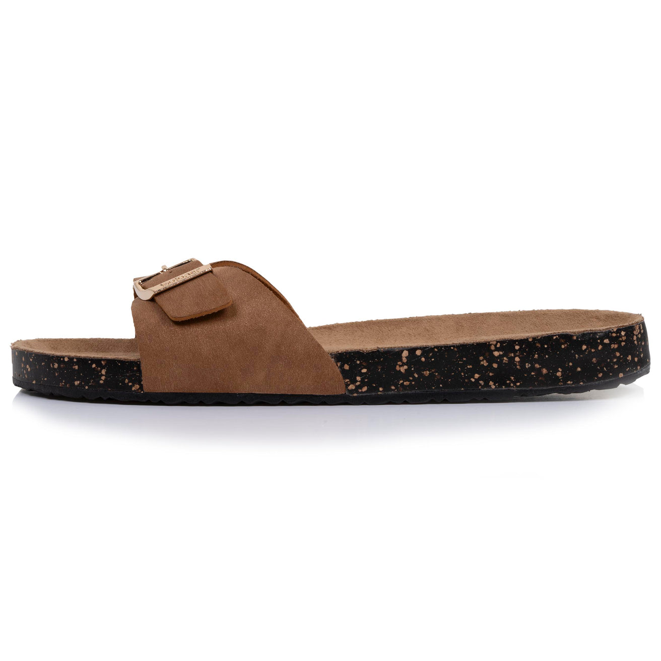 Mules sandalias Mujer sola tira Camel