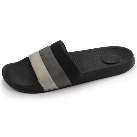 Mules chancletas Hombre EVERYWEAR™ Negro/Rayas - Isotoner