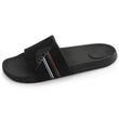 Mules chancletas Hombre Negro logo confort