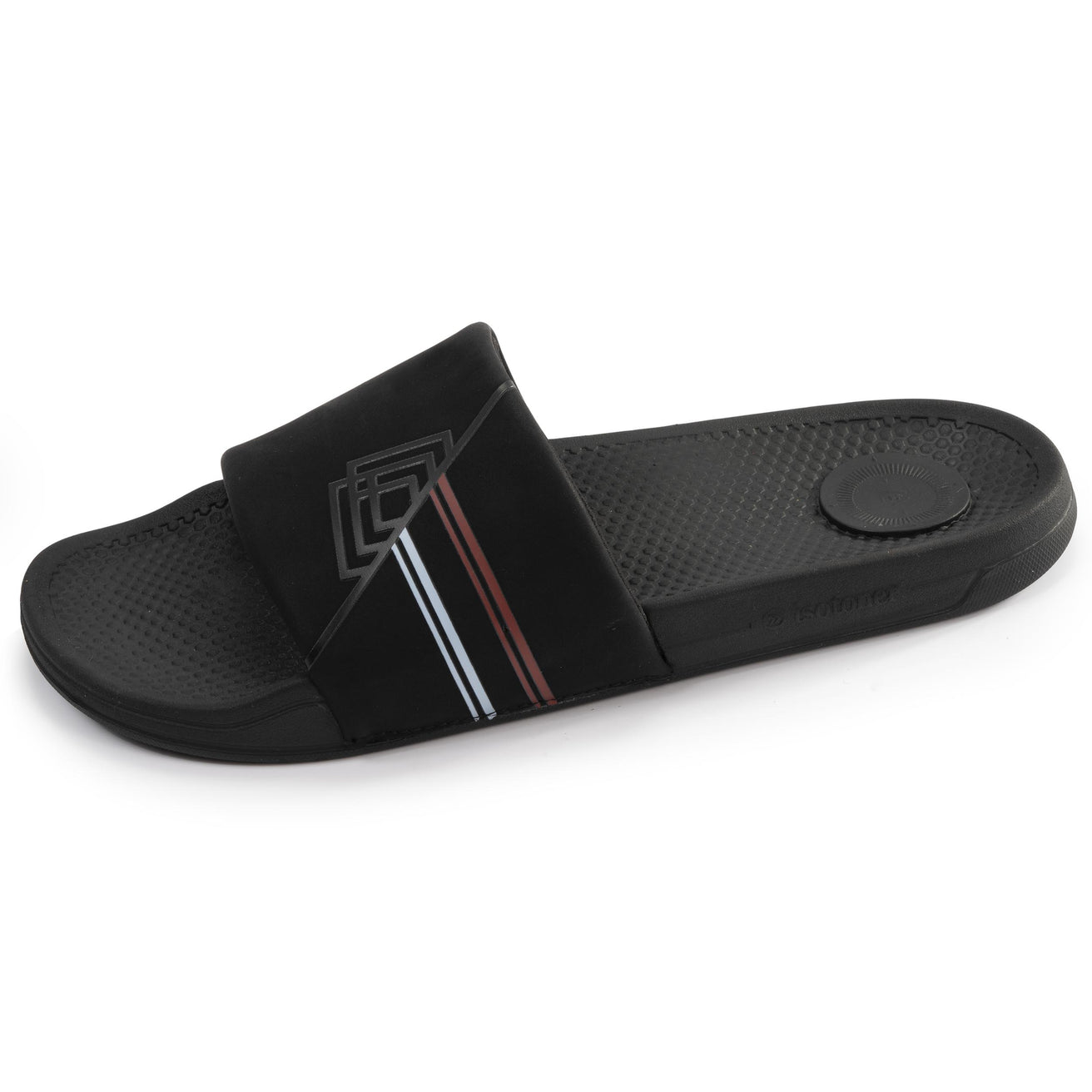 Mules chancletas Hombre Negro logo confort