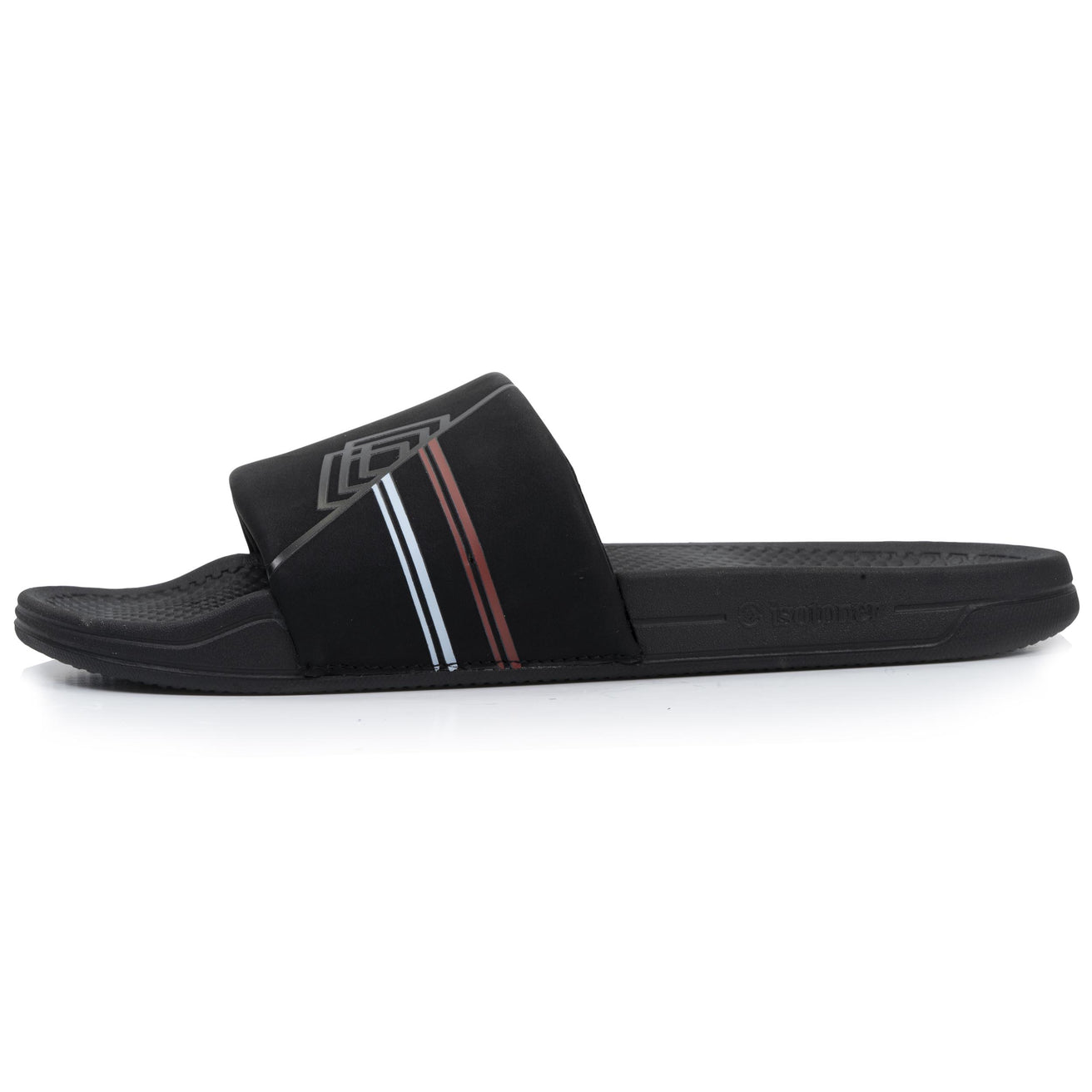 Mules chancletas Hombre Negro logo confort