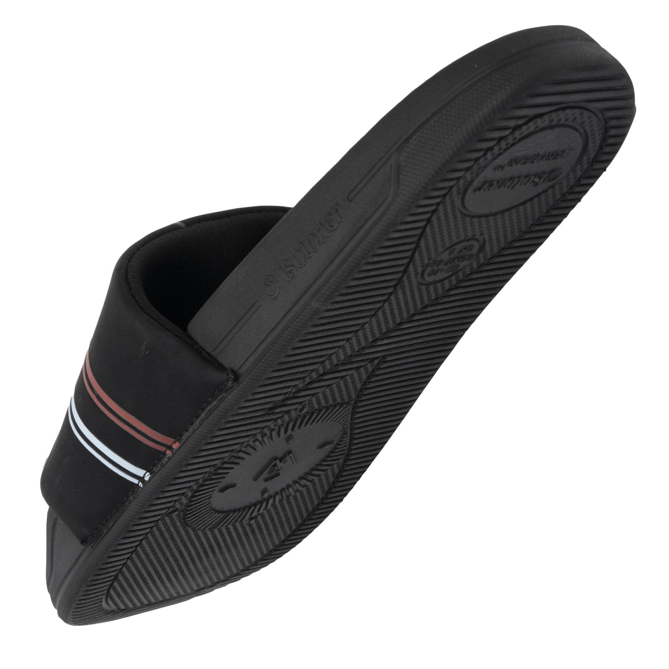 Mules chancletas Hombre Negro logo confort
