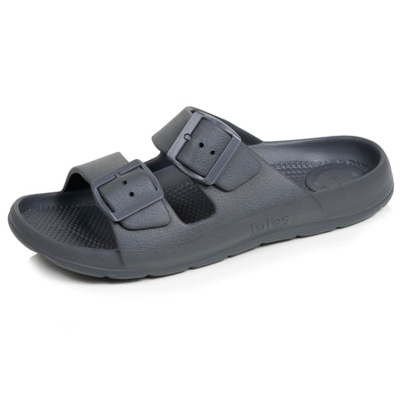 Mules chancletas Hombre ajustables Gris - Isotoner