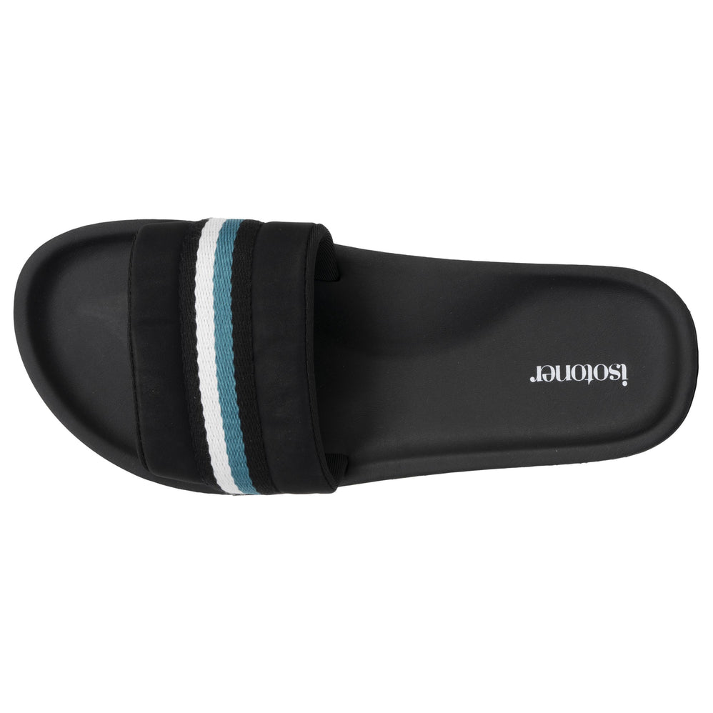 Mules chancletas Hombre moldeadas Negro/Azul - Isotoner