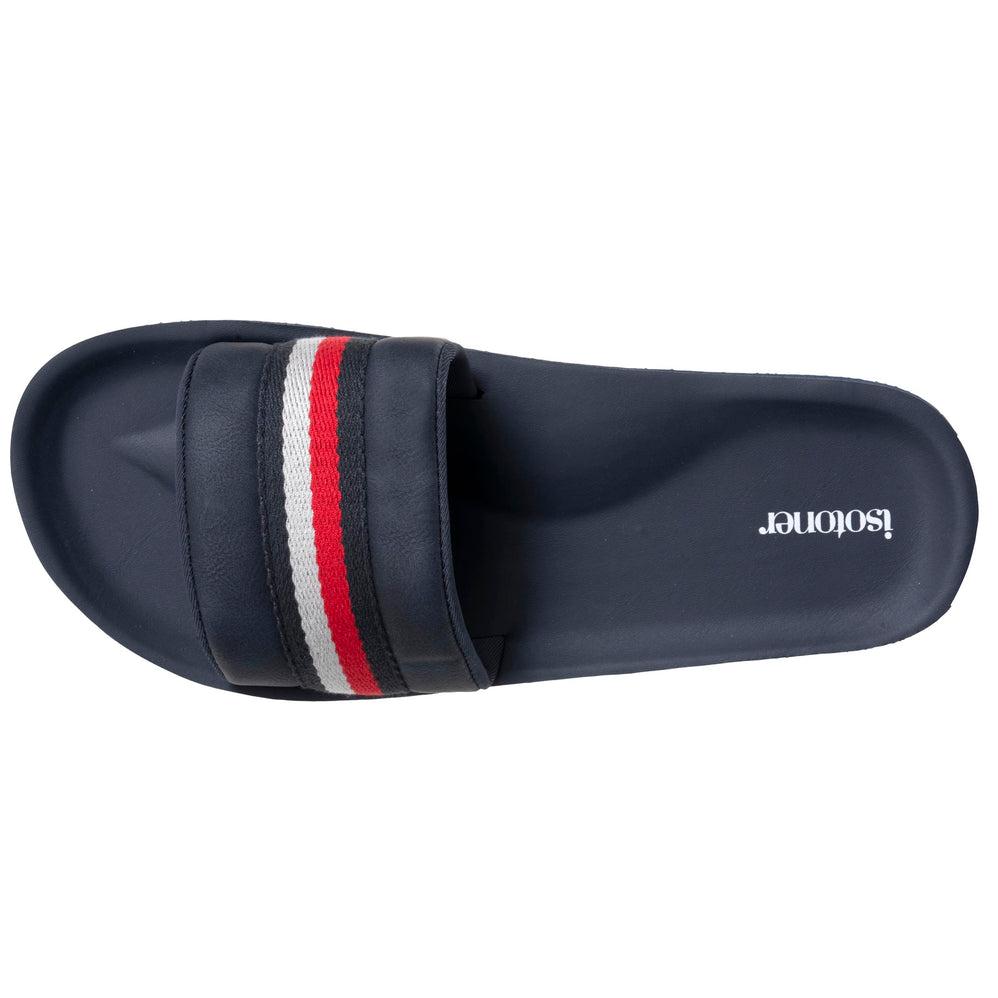 Mules chancletas Hombre moldeadas Azul/Rojo - Isotoner
