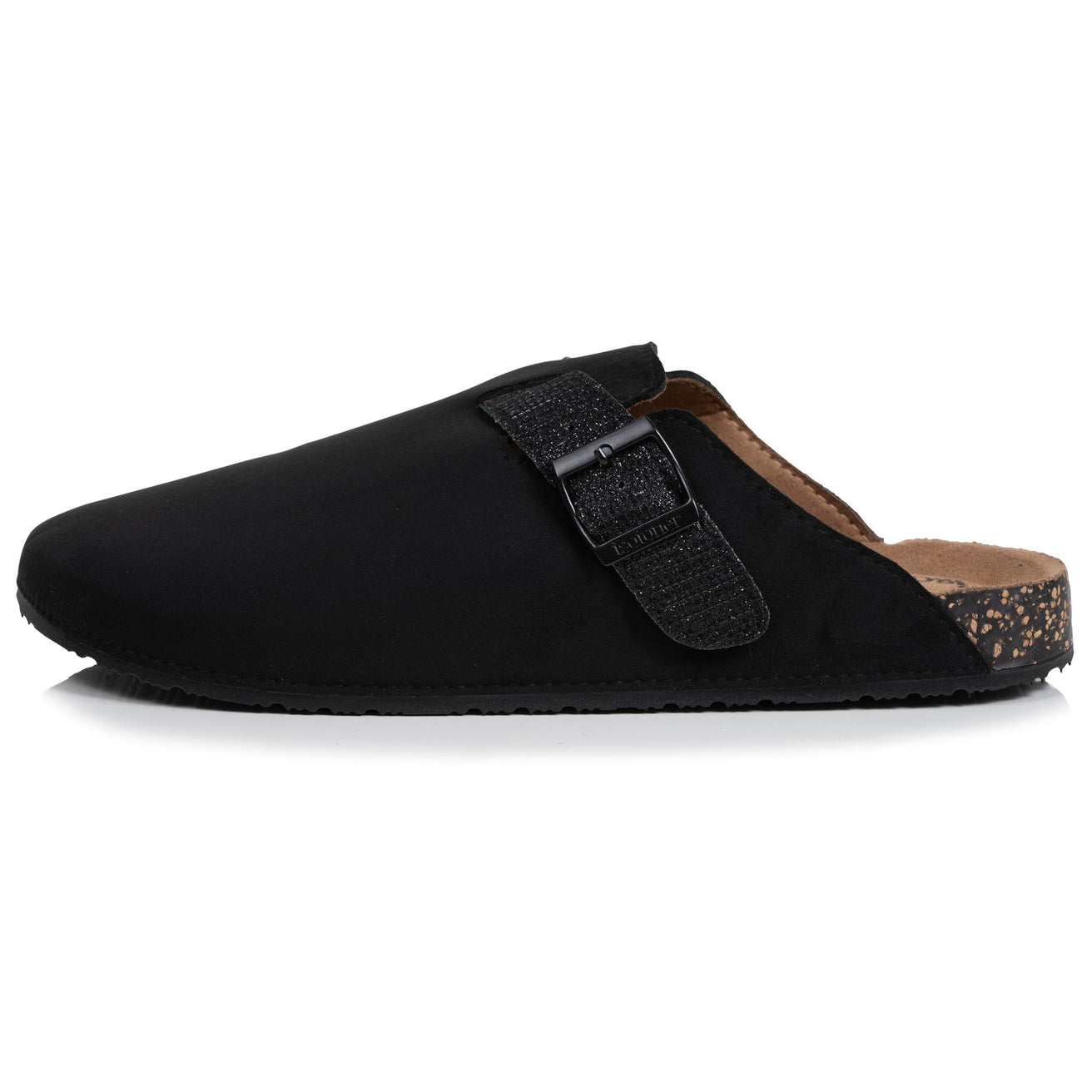 Zuecos Mujer Negro purpurina