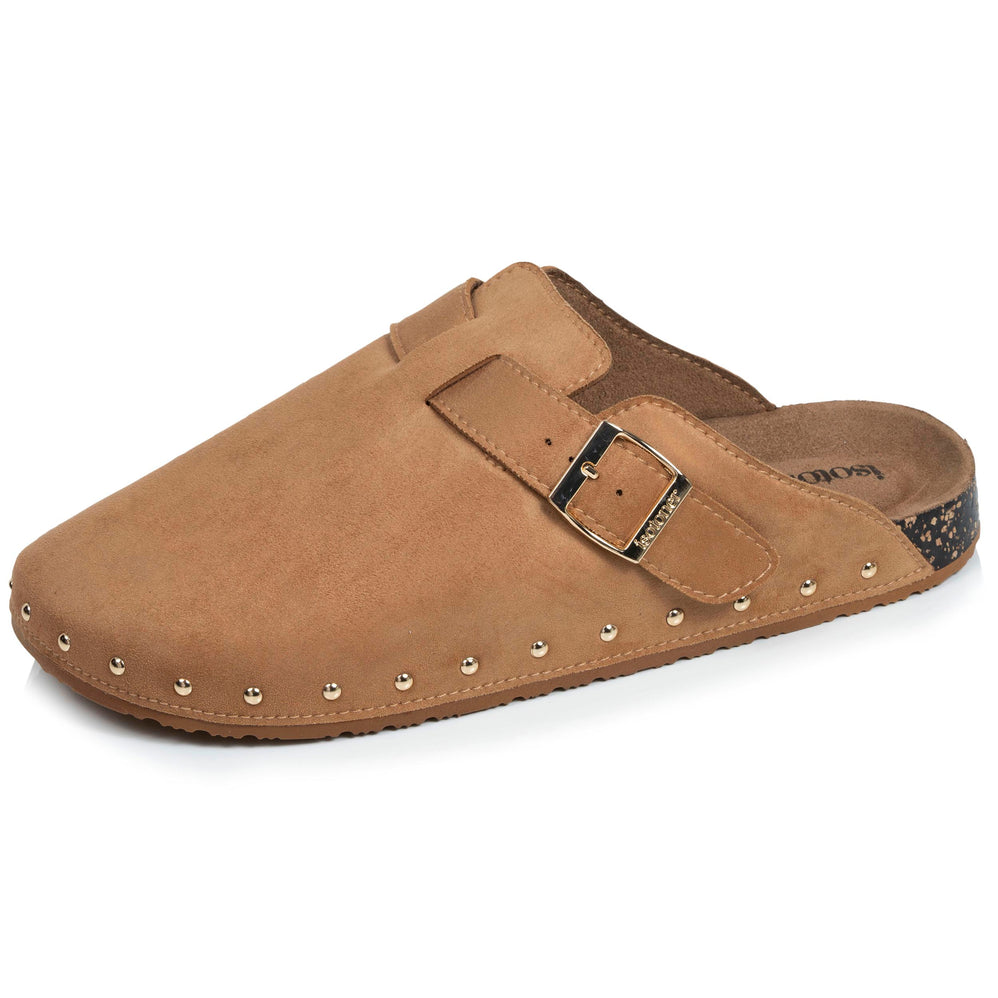 Zuecos Mujer Camel tachuelas - Isotoner