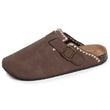 Zuecos Mujer Chocolate bordado