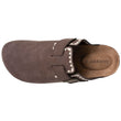 Zuecos Mujer Chocolate bordado