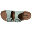 Mules sandalias Mujer Doble Correa Salvia