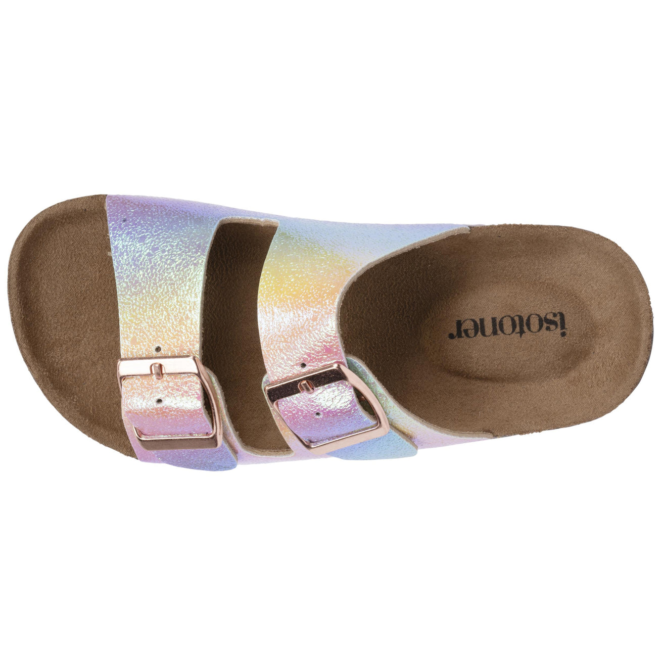 Mules sandalias Niños doble tira Multico
