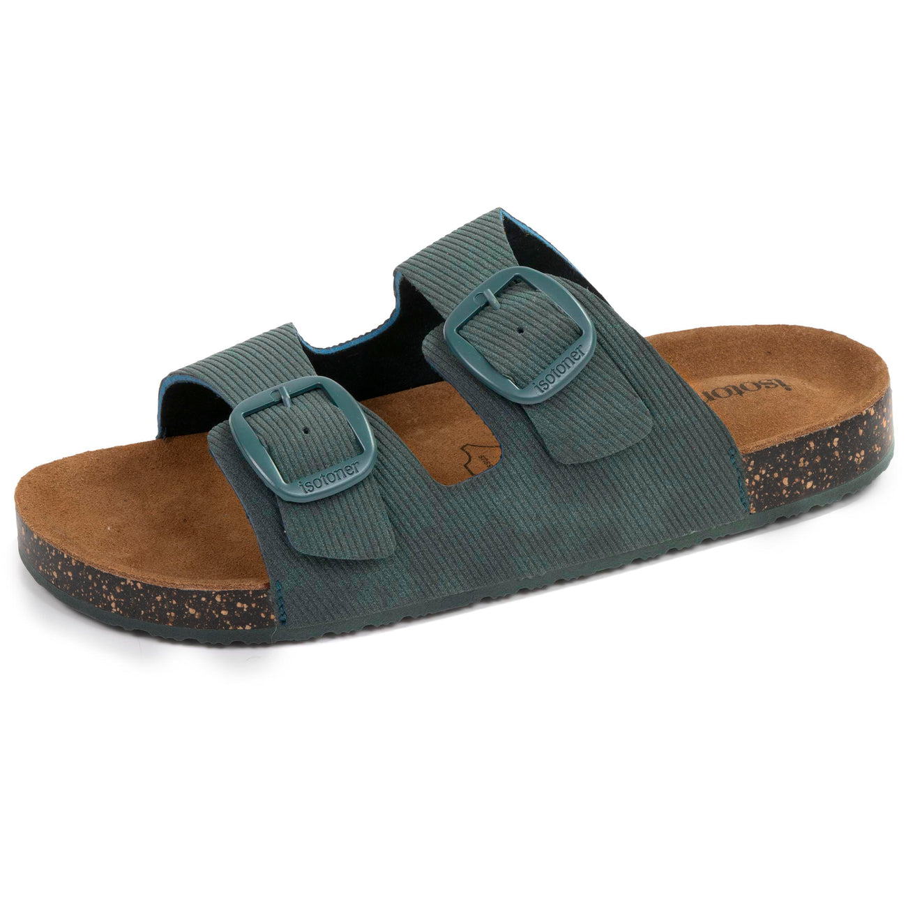 Mules sandalias Mujer Doble Correa Azul Pato