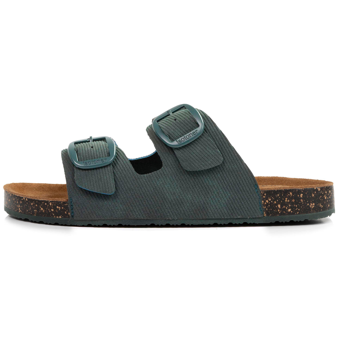 Mules sandalias Mujer Doble Correa Azul Pato