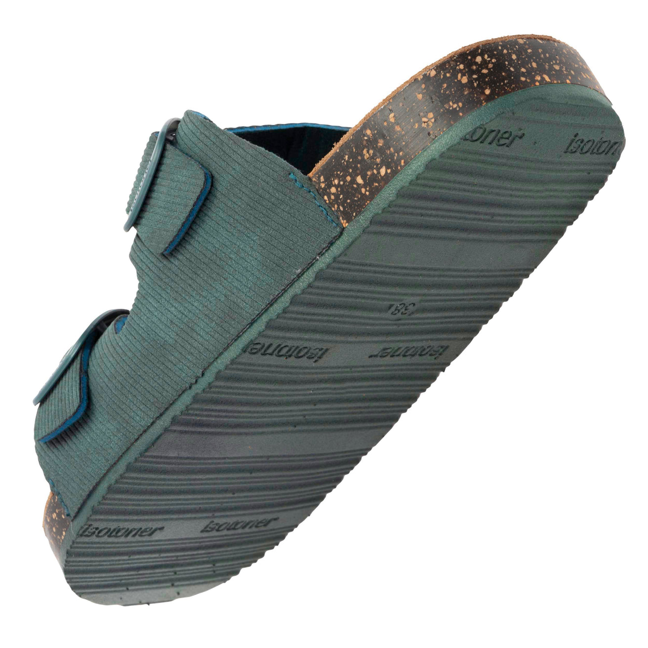 Mules sandalias Mujer Doble Correa Azul Pato
