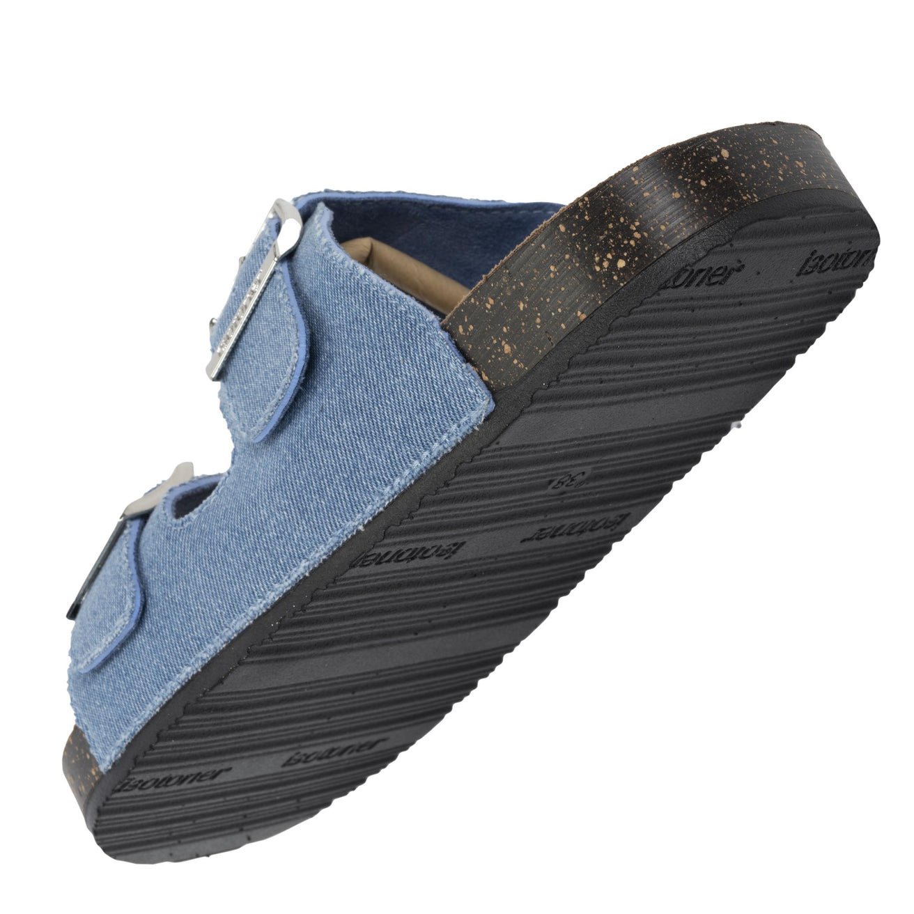 Mules sandalias Mujer Doble Correa Azul