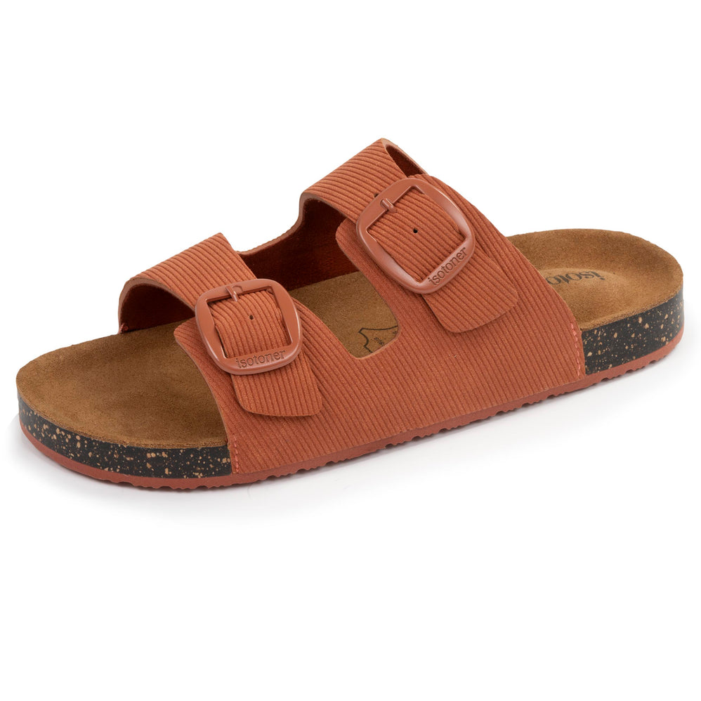 Mules sandalias Mujer Doble Correa Herrumbre - Isotoner