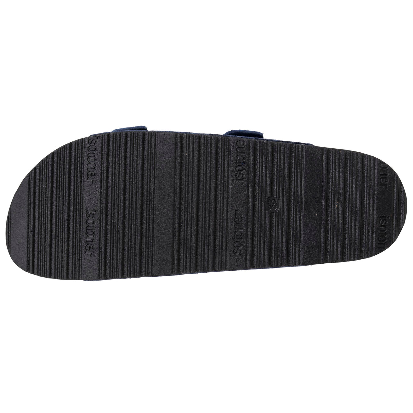 Mules sandalias Mujer Doble Correa cuero Azul oscuro