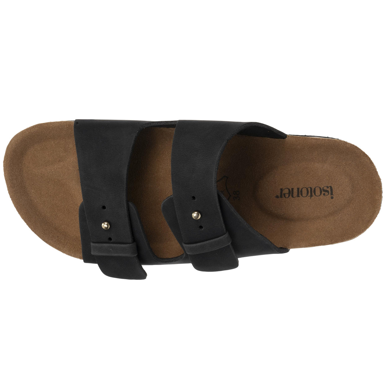 Mules sandalias Mujer Doble Correa plataforma Negro