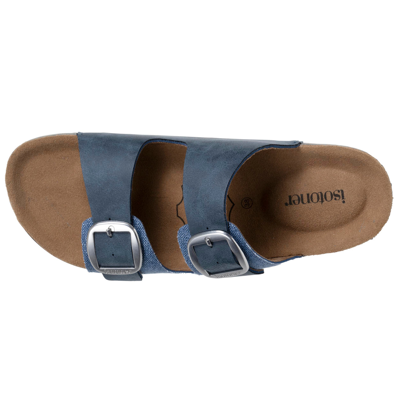 Mules sandalias Mujer Doble Correa Azul vaquero