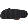 Mules sandalias Mujer Doble Correa Chocolate Bordado