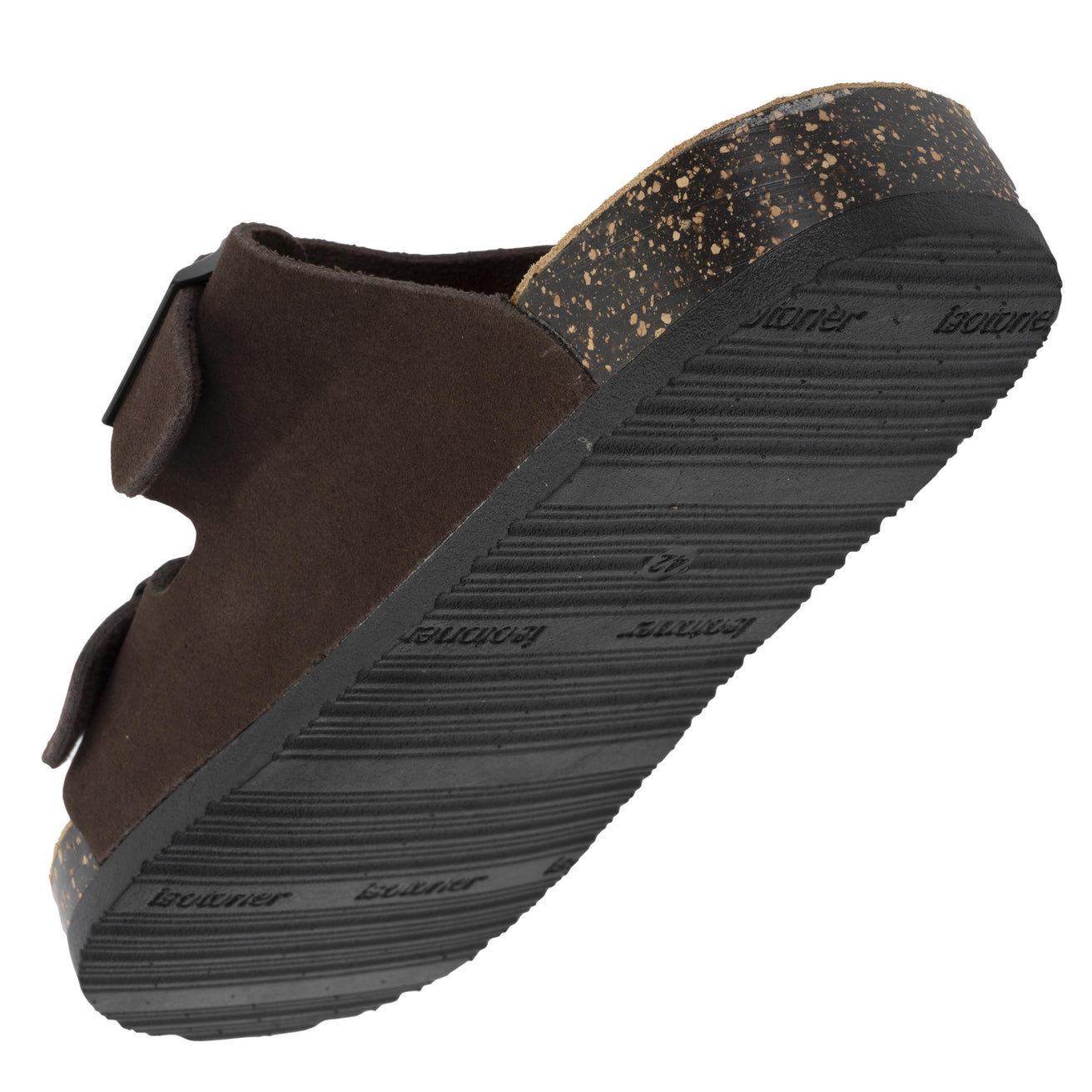 Mules sandalias Hombre Doble Correa cuero Marrón