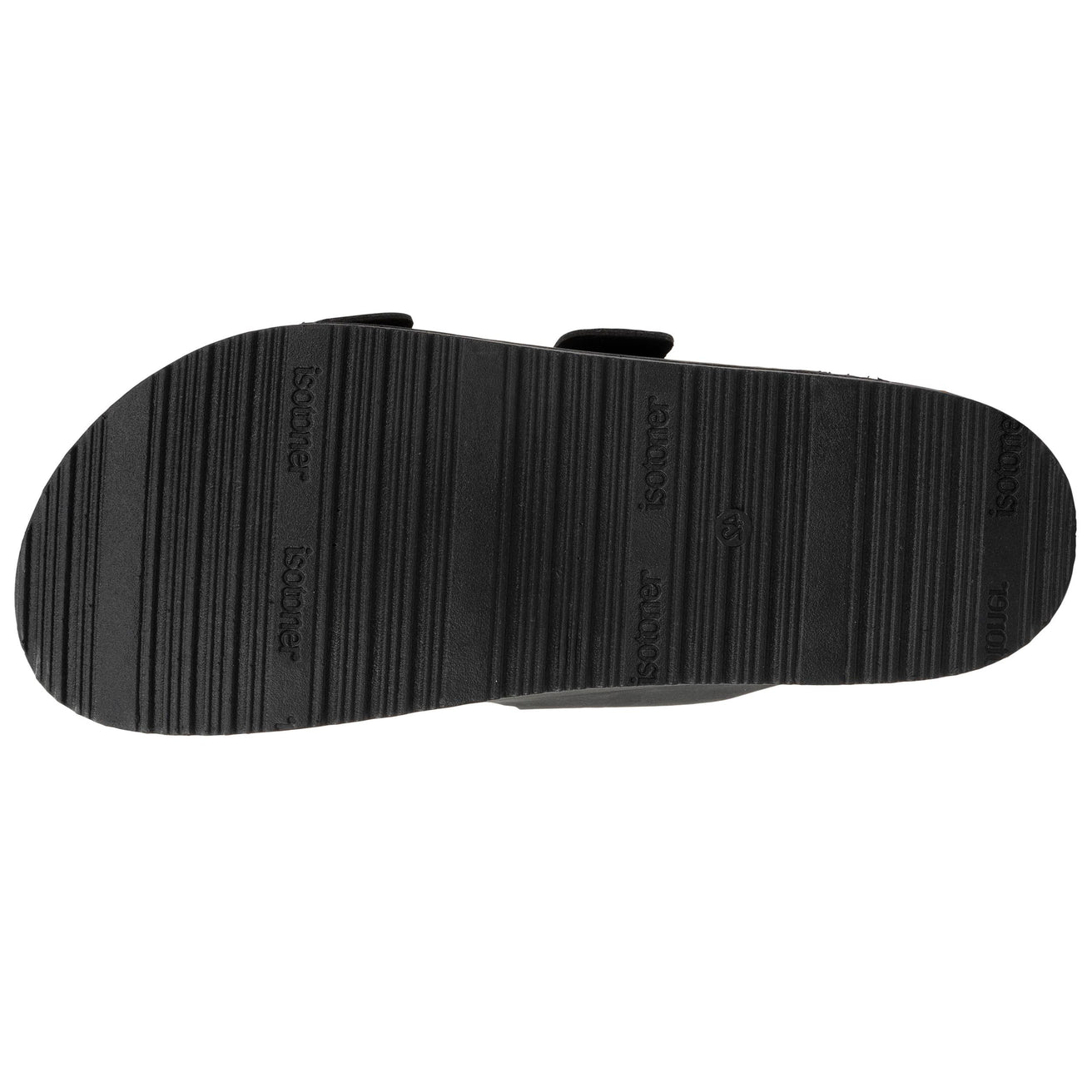 Mules sandalias Hombre Doble Correa cuero Negro