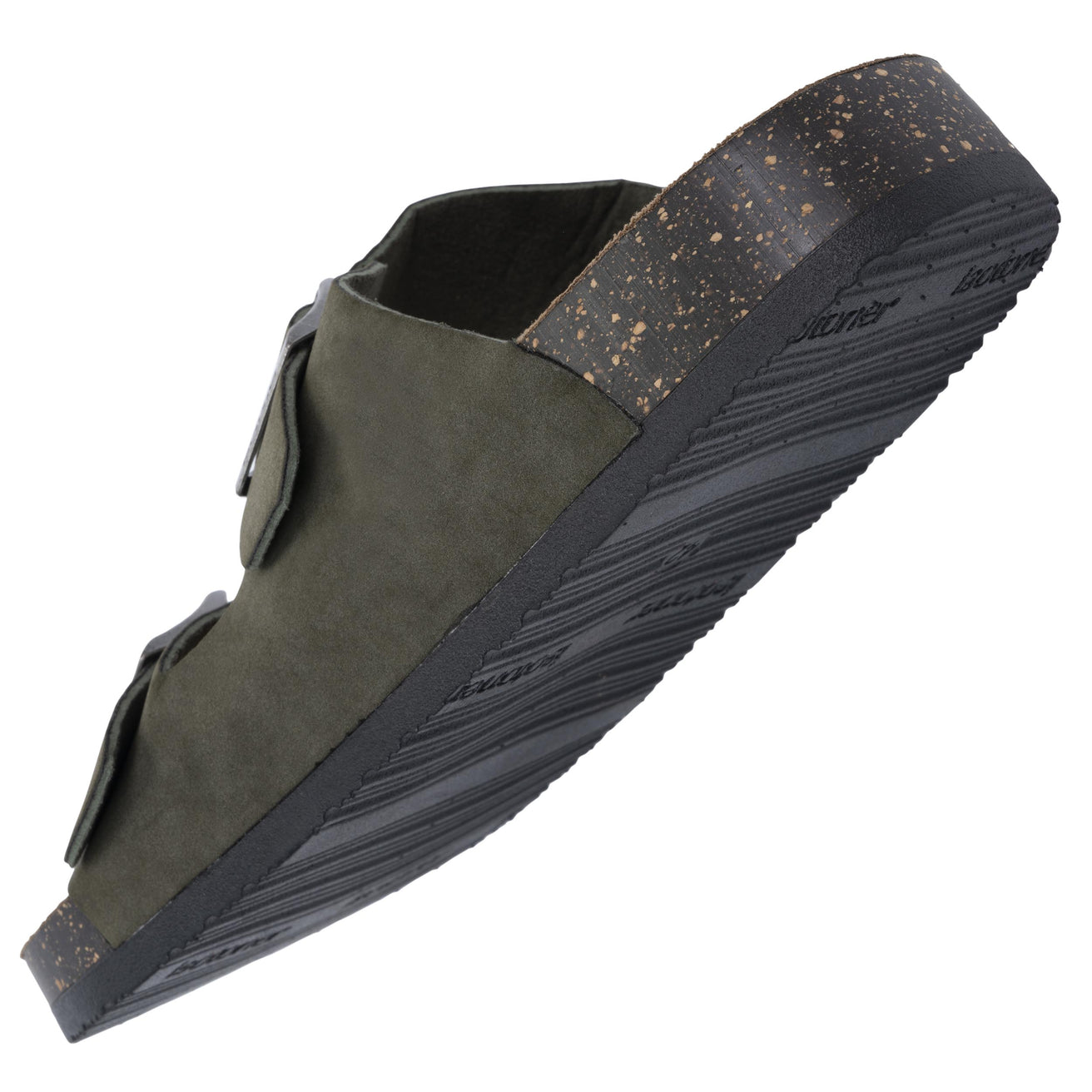 Mules sandalias Hombre Doble Correa Caqui