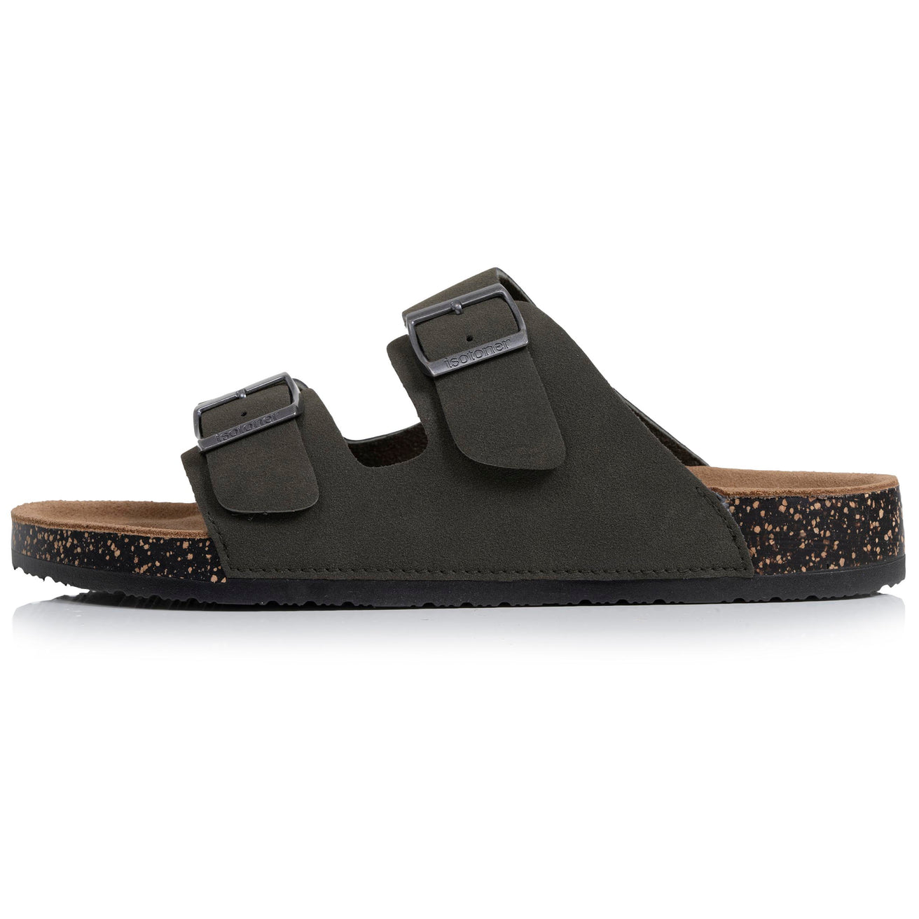 Mules sandalias Hombre doble correa Caqui