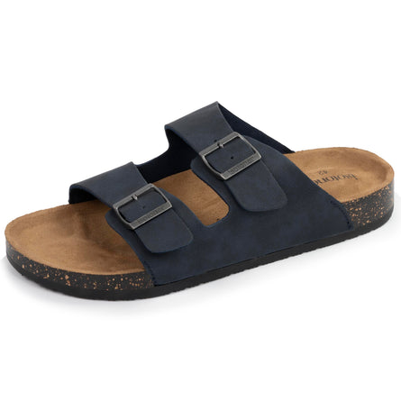 Mules sandalias Hombre Doble Correa Marino - Isotoner
