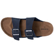 Mules sandalias Hombre Doble Correa Marino