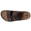 Mules sandalias Hombre Doble Correa Velcros Chocolate