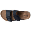 Mules sandalias Hombre Doble Correa Velcros Negro