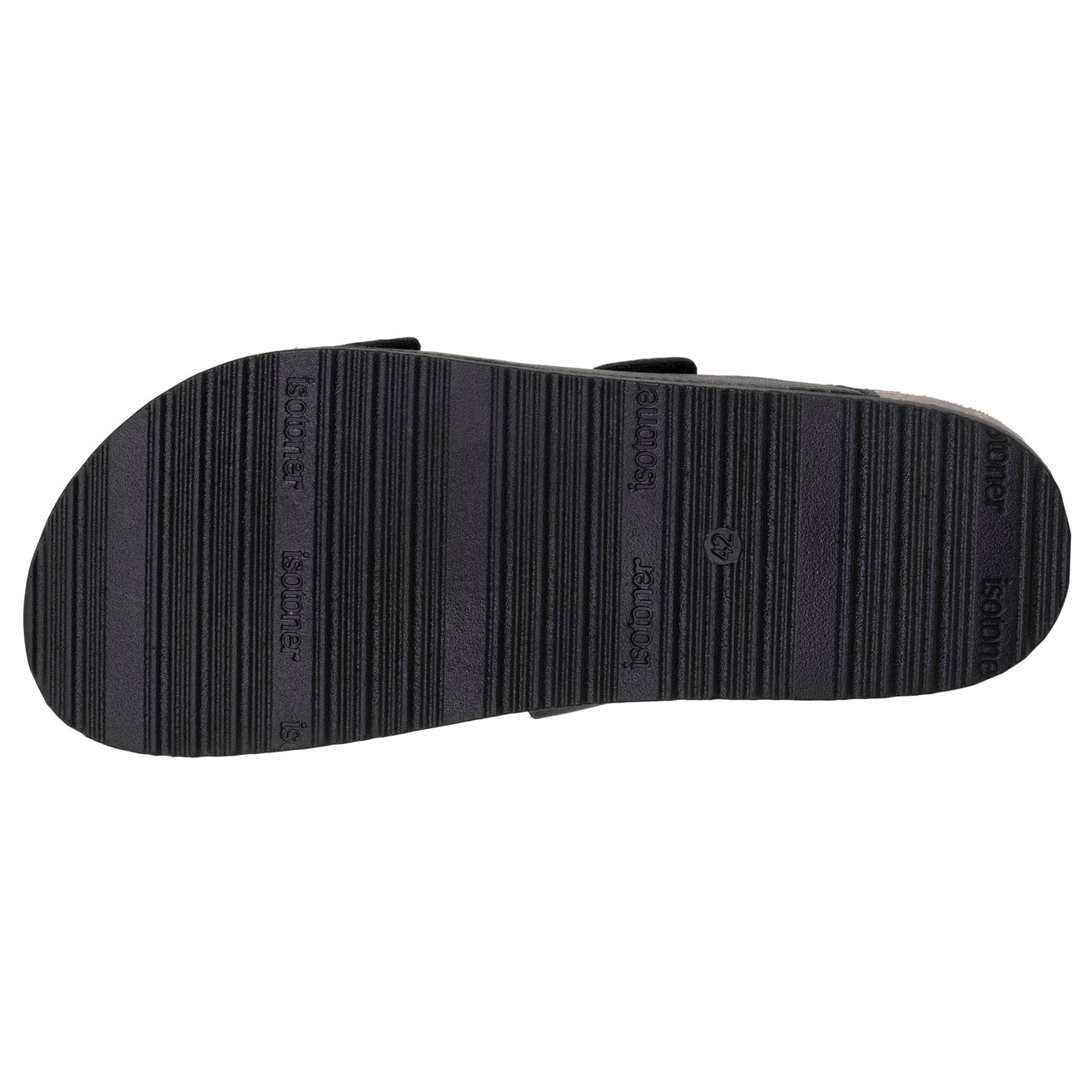 Mules sandalias Hombre Doble Correa Velcros Negro