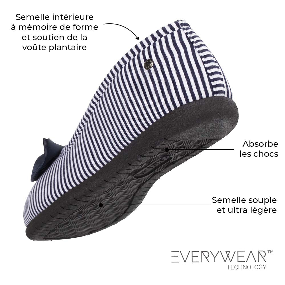 Zapatillas de casa bailarinas Mujer Nudo Marinero