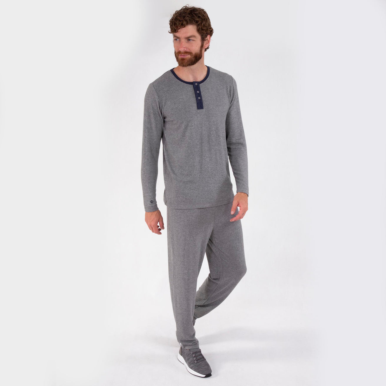 Pantalón elástico Hombre Gris