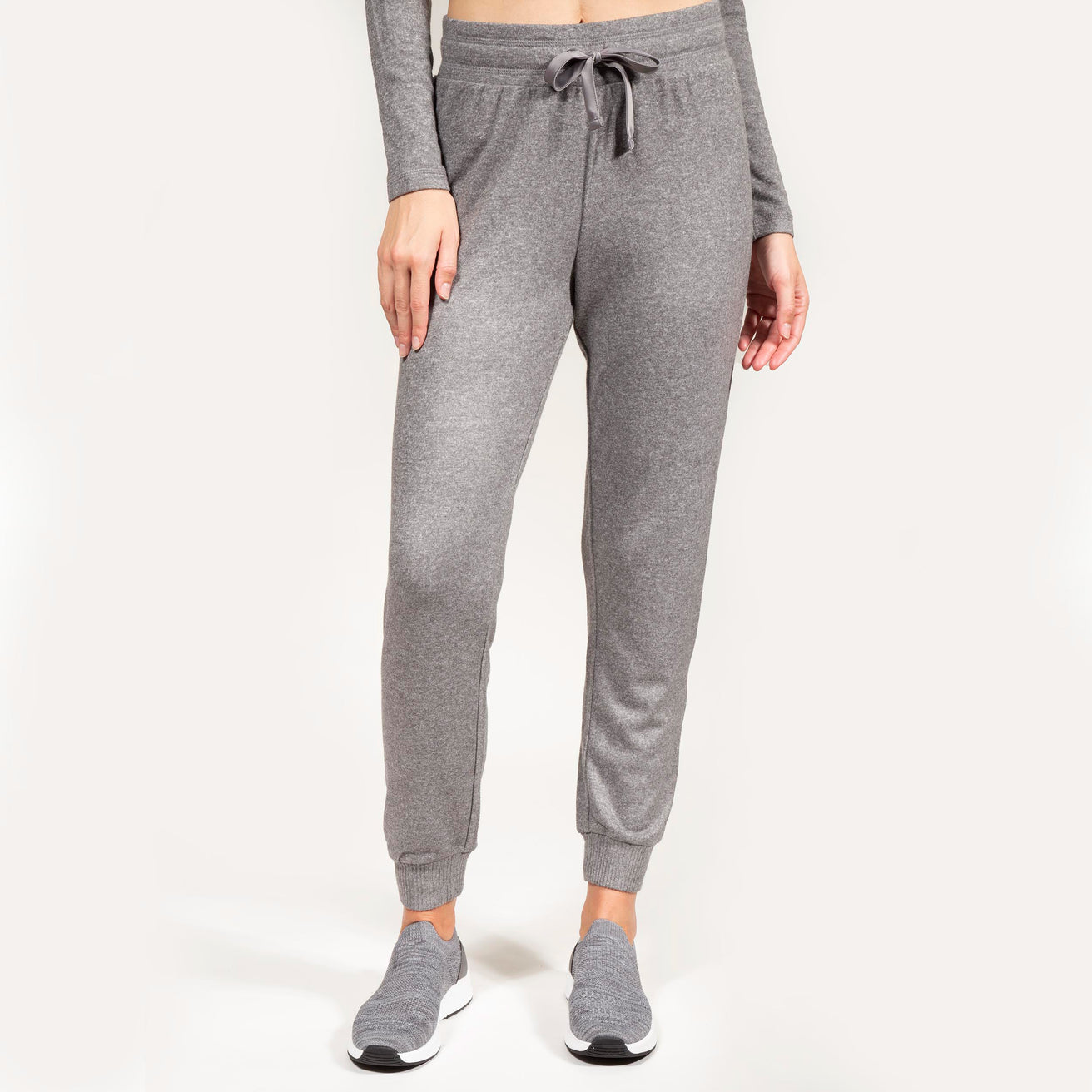 Pantalón jogger Mujer Gris jaspeado