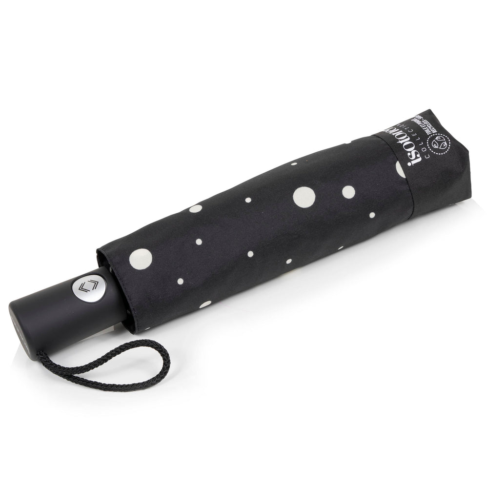 Paraguas Automático Lunares Negro/Amarillo - Isotoner