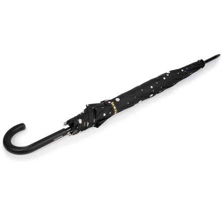 Paraguas de Caña Automático Lunares Negro/Amarillo - Isotoner