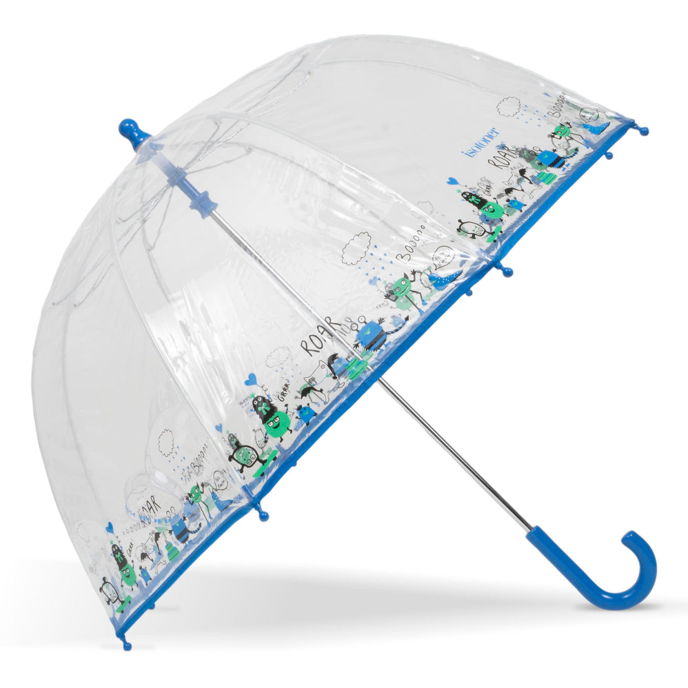 Paraguas Niños transparente PVC/Monstruo Azul - Isotoner