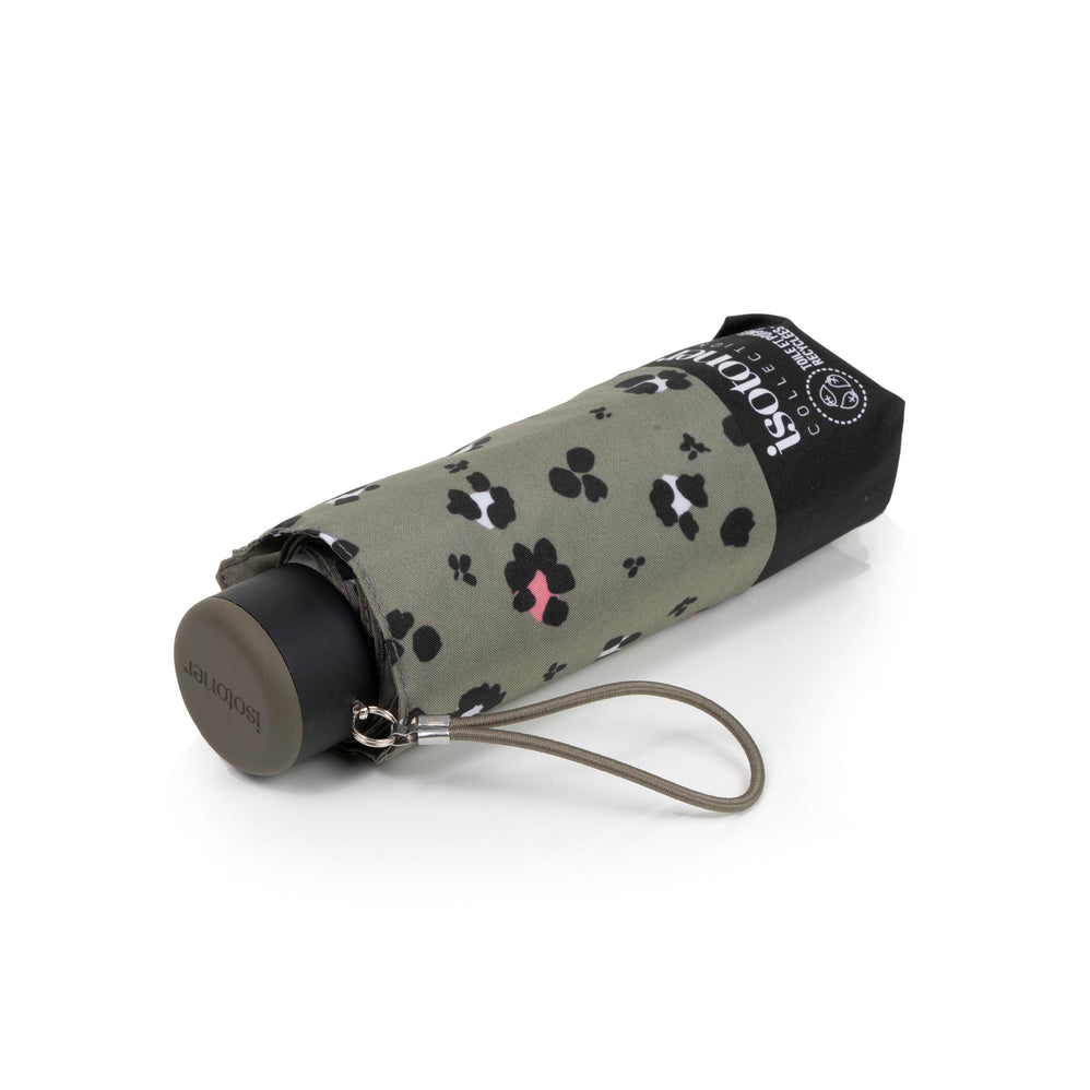 Paraguas Mini Leopardo Caqui - Isotoner