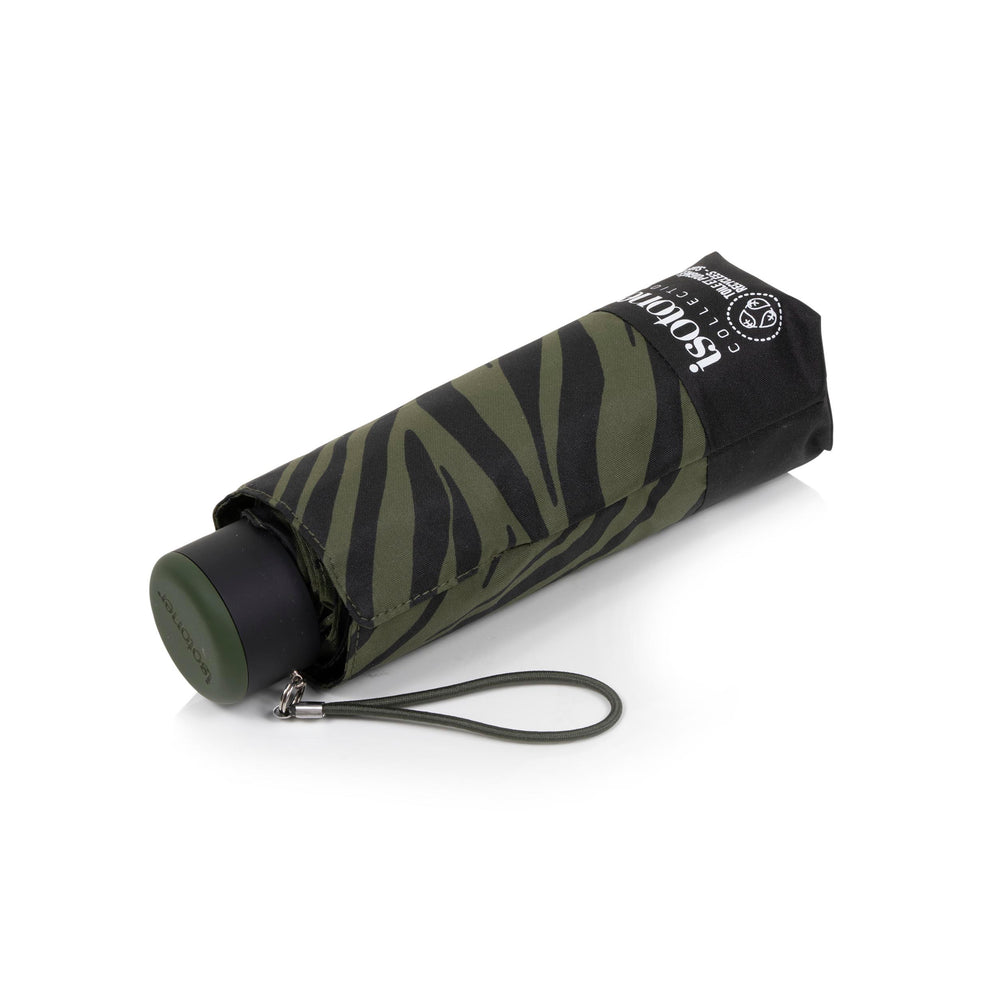 Paraguas Mini Slim Cebra Caqui - Isotoner