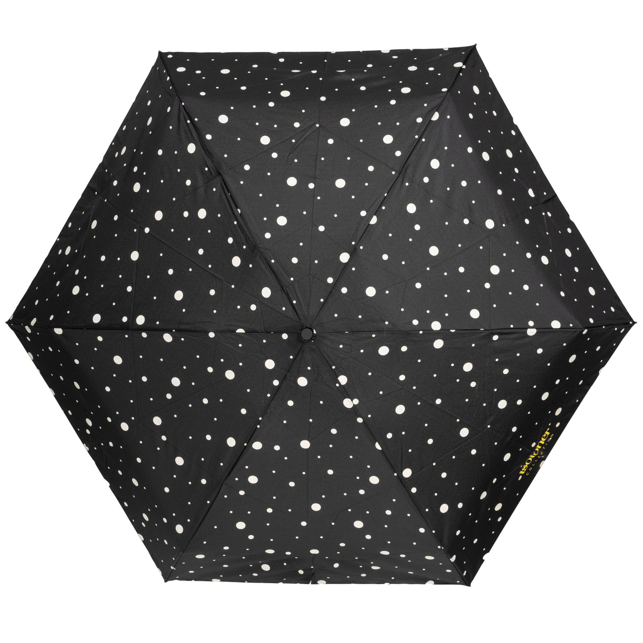 Paraguas X-TRA RESISTENTE ALPHA 17,5 cm Lunares Negro/Amarillo