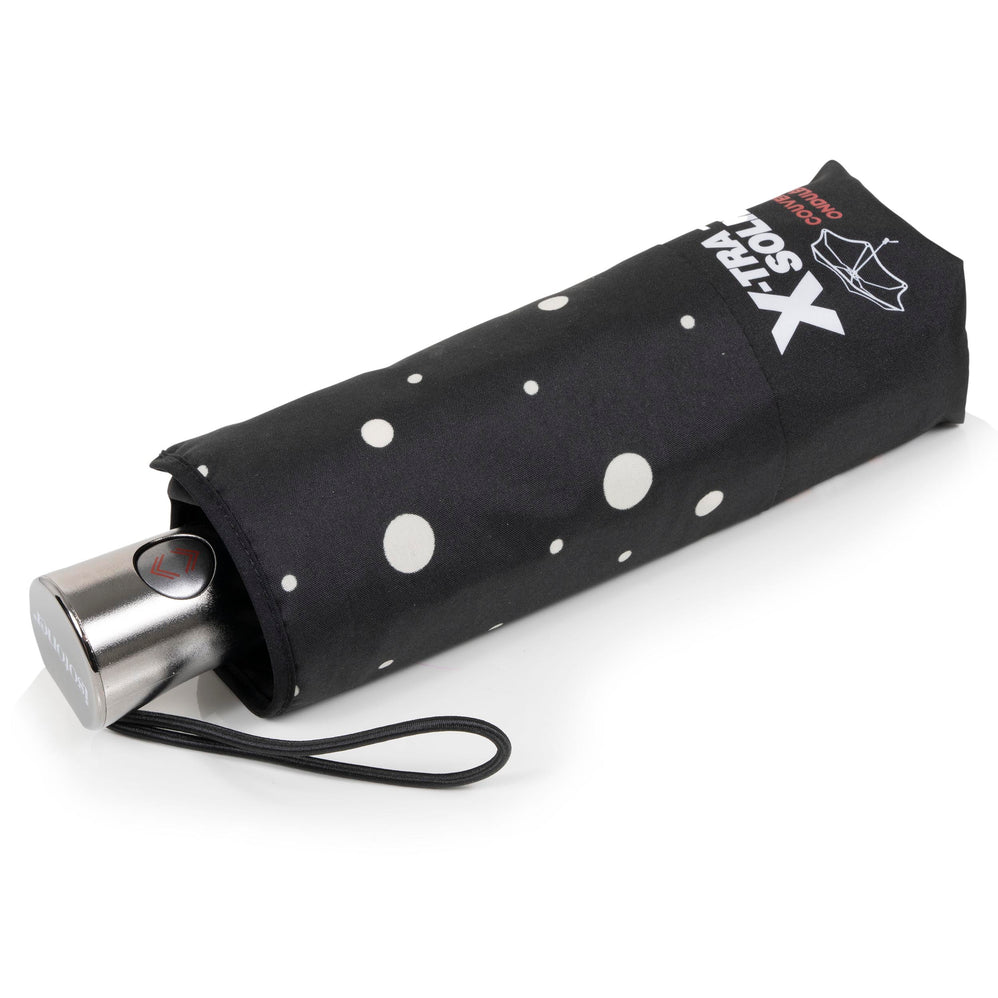 Paraguas X-TRA RESISTENTE ALPHA 23 cm Lunares Negro/Amarillo - Isotoner