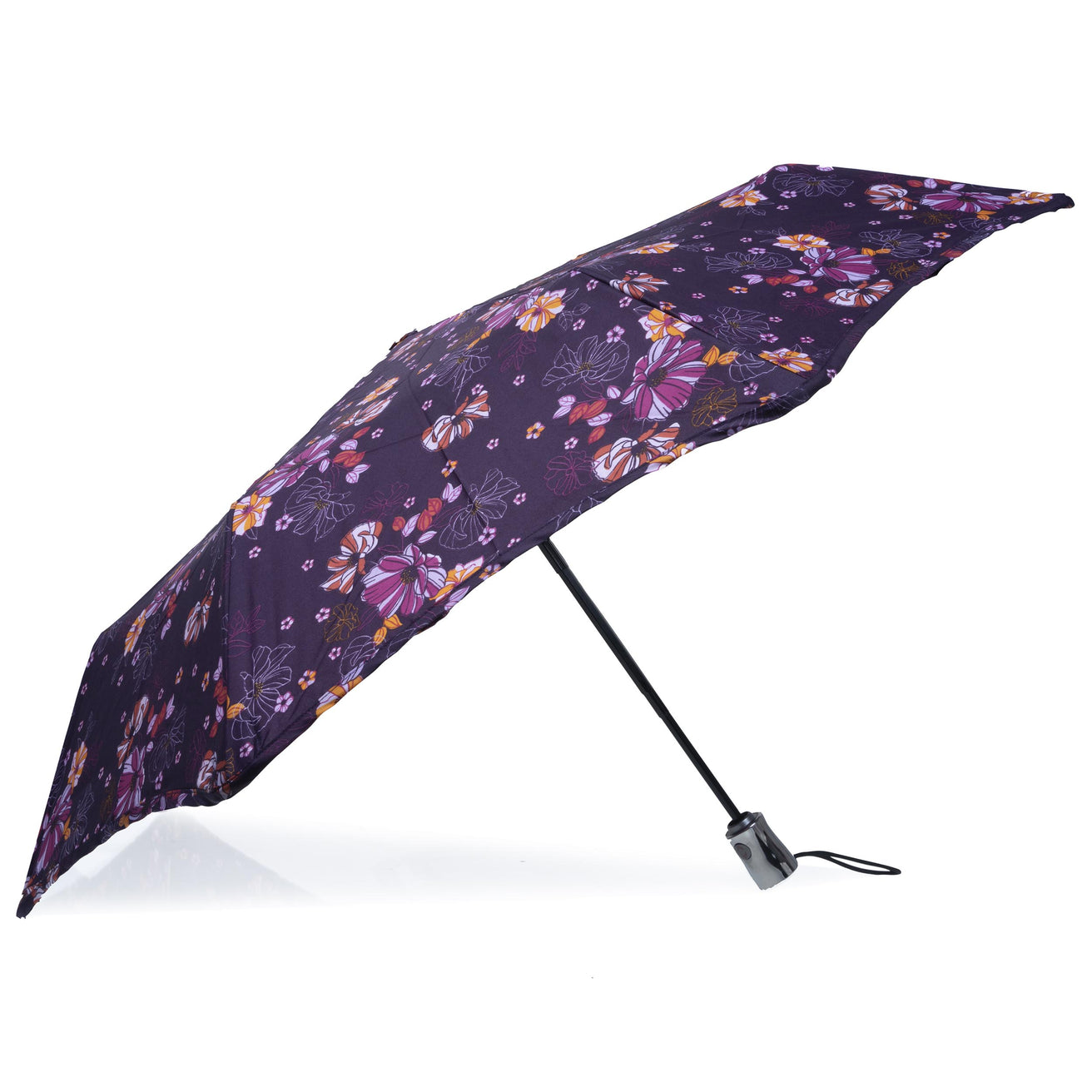 Paraguas ALPHA X-TRA RESISTENTE 23cm Flores Berenjena