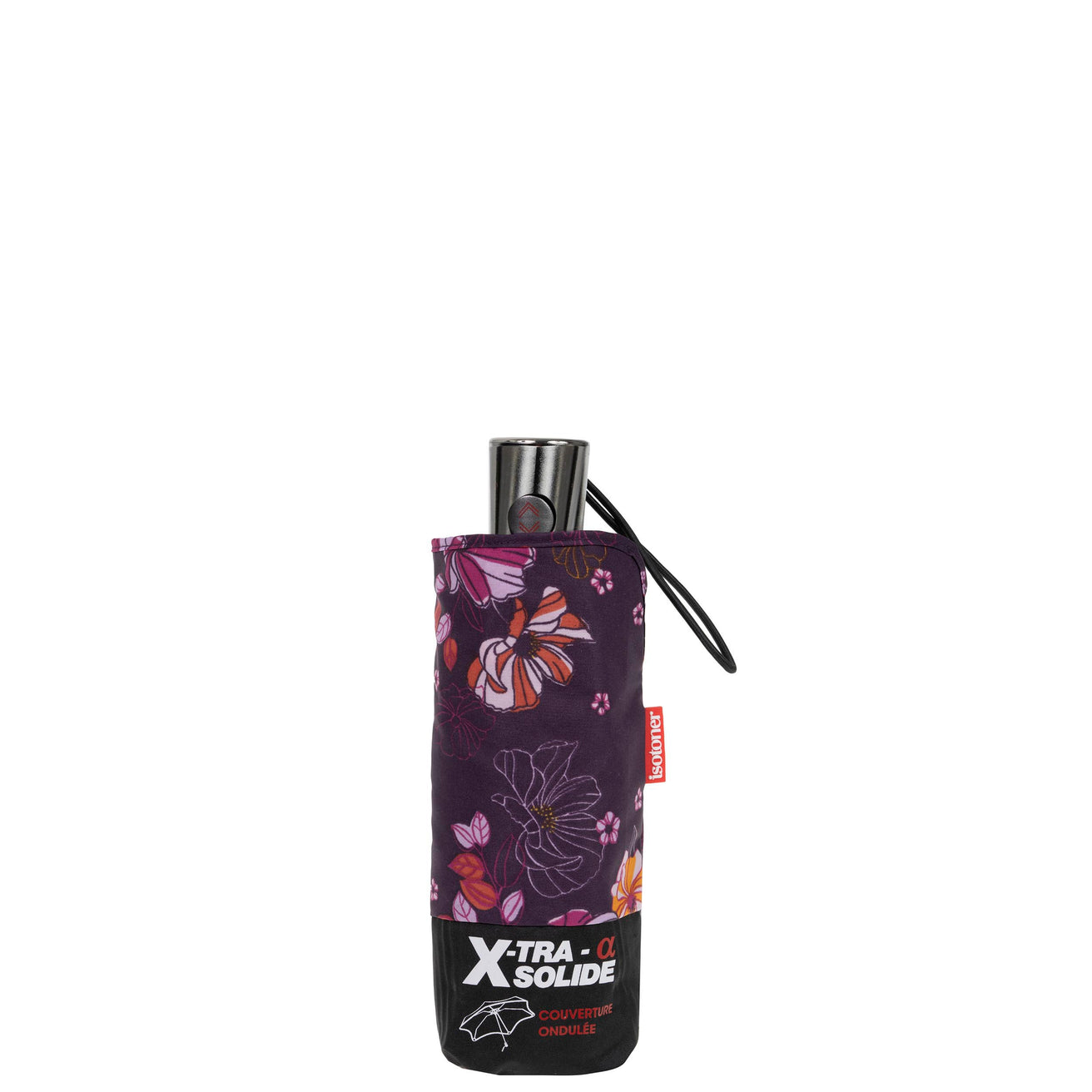 Paraguas ALPHA X-TRA RESISTENTE 23cm Flores Berenjena
